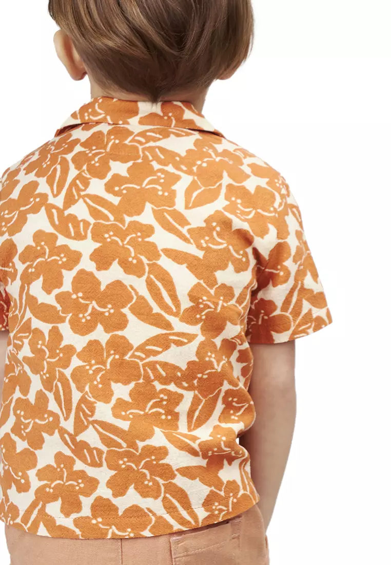 Baby Boys Floral Printed Shirt