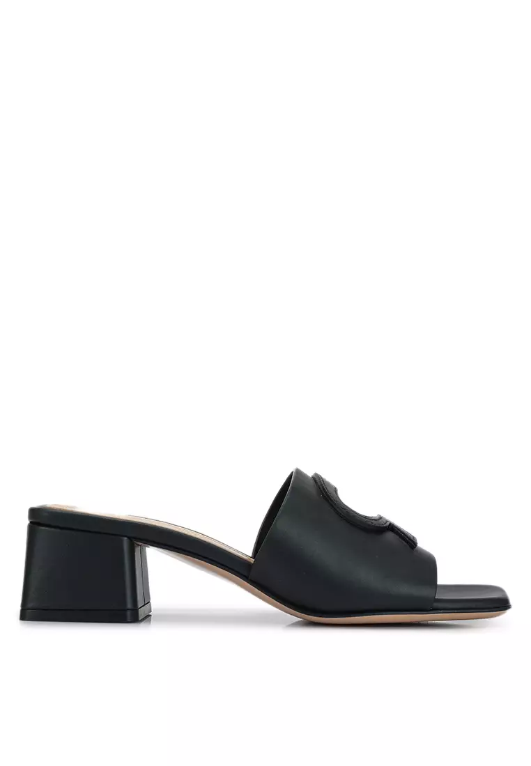 Discount on Gianvito Rossi  shoes - SKU: Leather Ribbon Mules 45 (Ik)