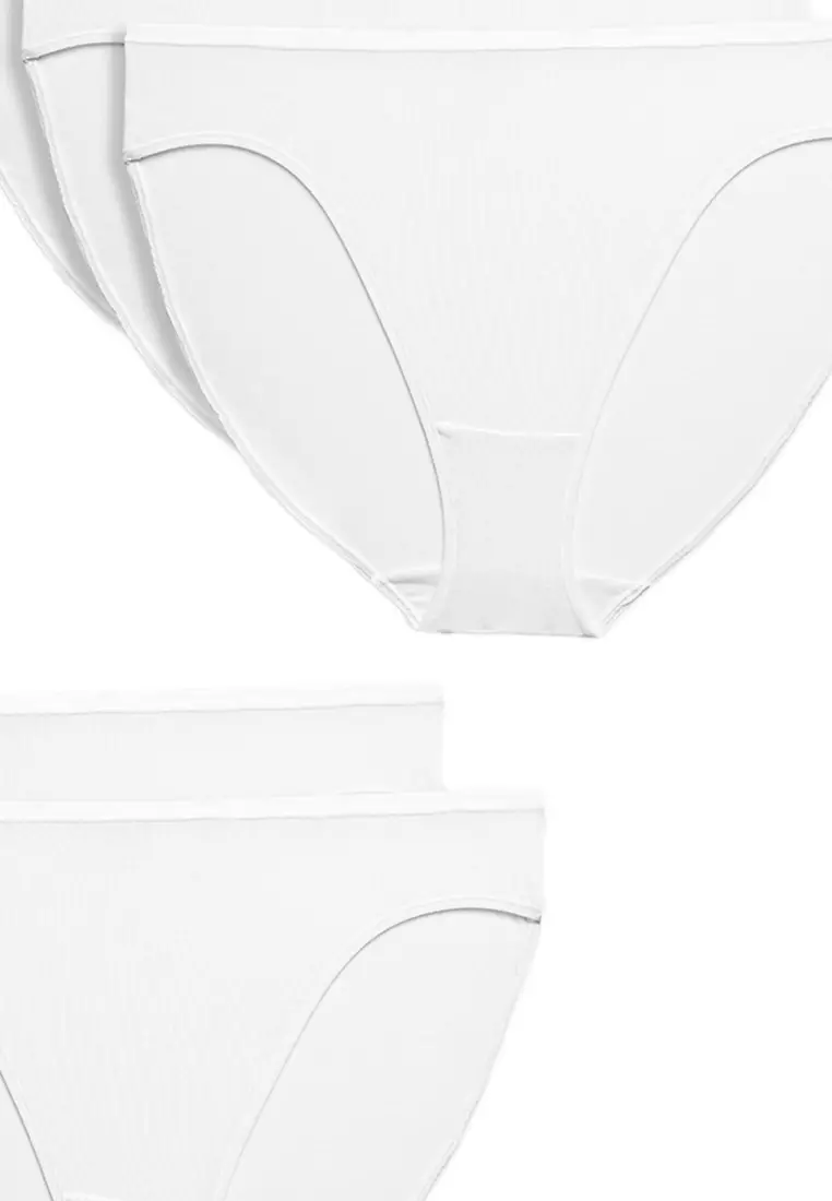 5pk No VPL Cotton Modal High Leg Knickers