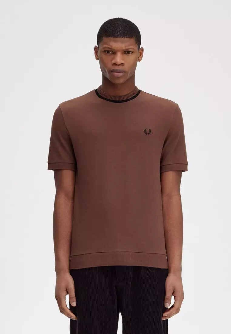 Fred perry brown shirt best sale