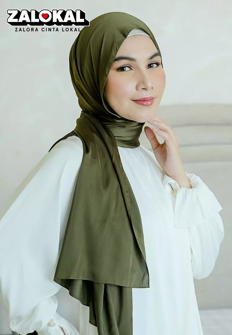 Shadeera Silk Shawl Dark Olive (Lozy x Shadira)