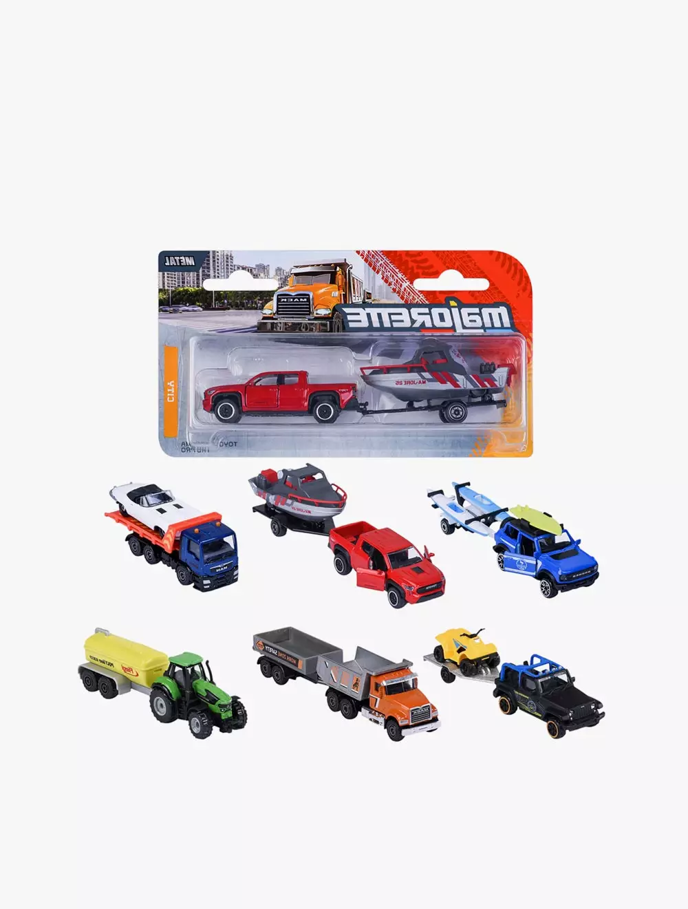 MAJORETTE CITY TRAILER MACK GRANITE WITH DUMPER TRUCK