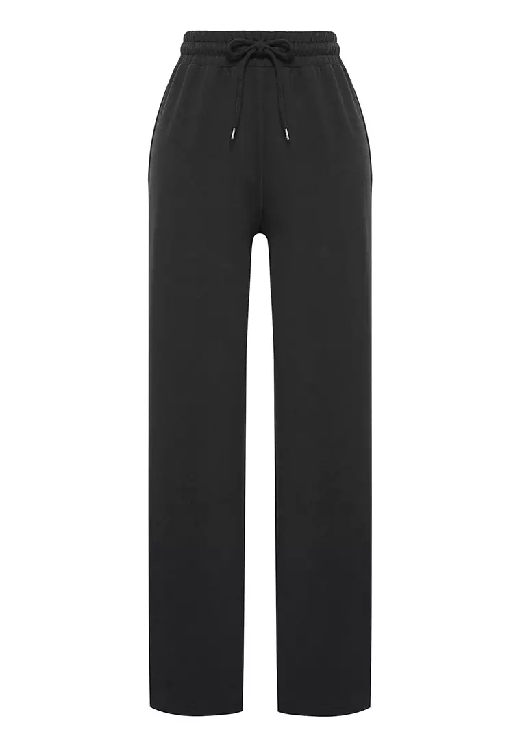 Elastic Wide Legs Pants