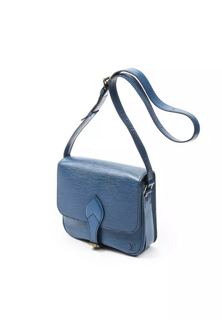 Pre-Loved Cartouchiere Black Stitching MM