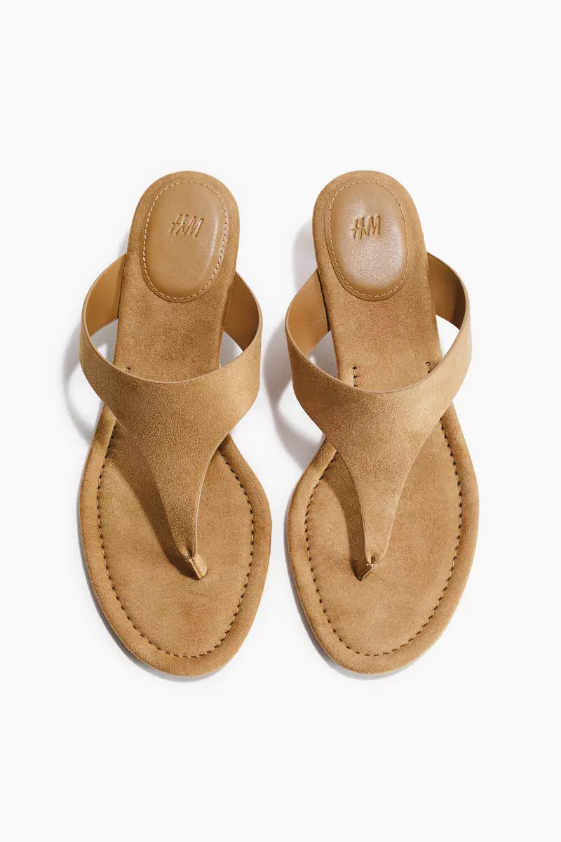 Kitten-heeled sandals