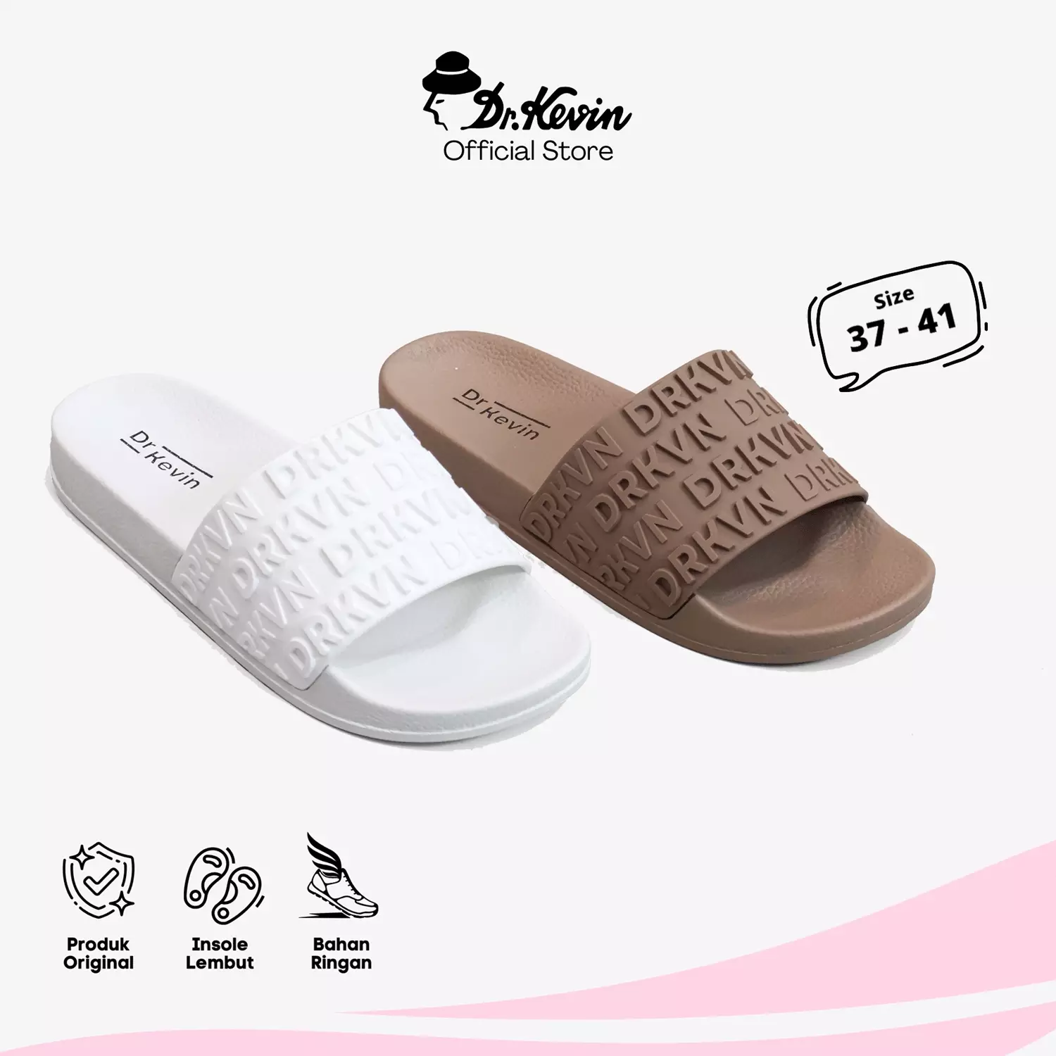 Dr. Kevin Sandal Selop Wanita Hak Rata Flat Sandal 571-116
