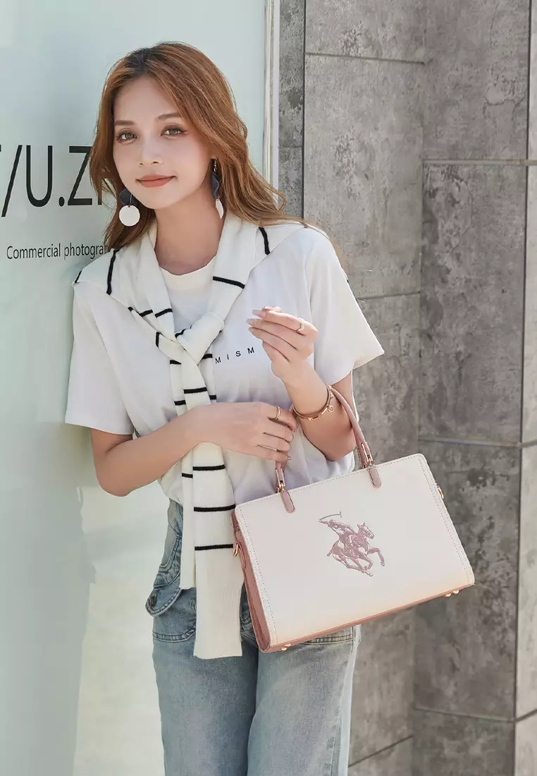 Top Handle Bag / Sling Bag / Crossbody Bag - White