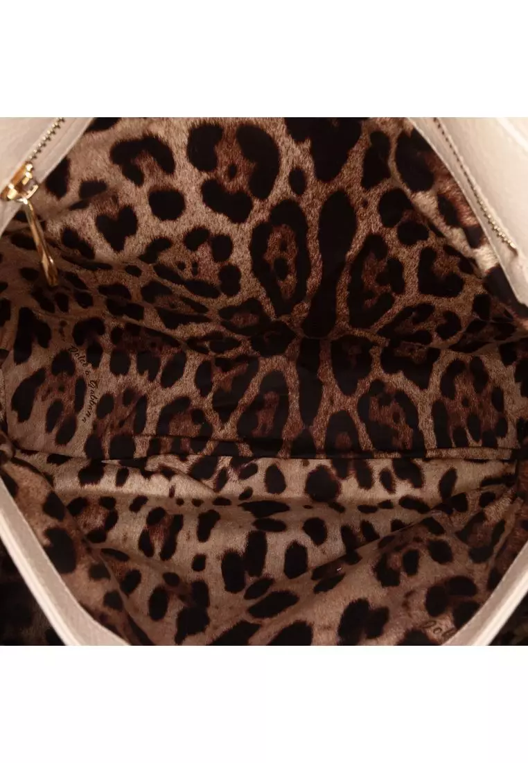 Pre-Loved Dolce & Gabbana Large Pebbled Leather Miss Sicily Satchel