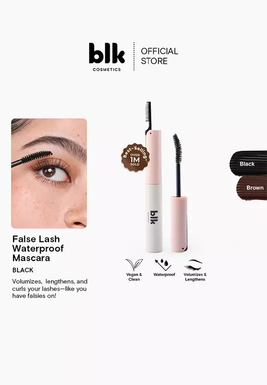 false lash waterproof mascara - black