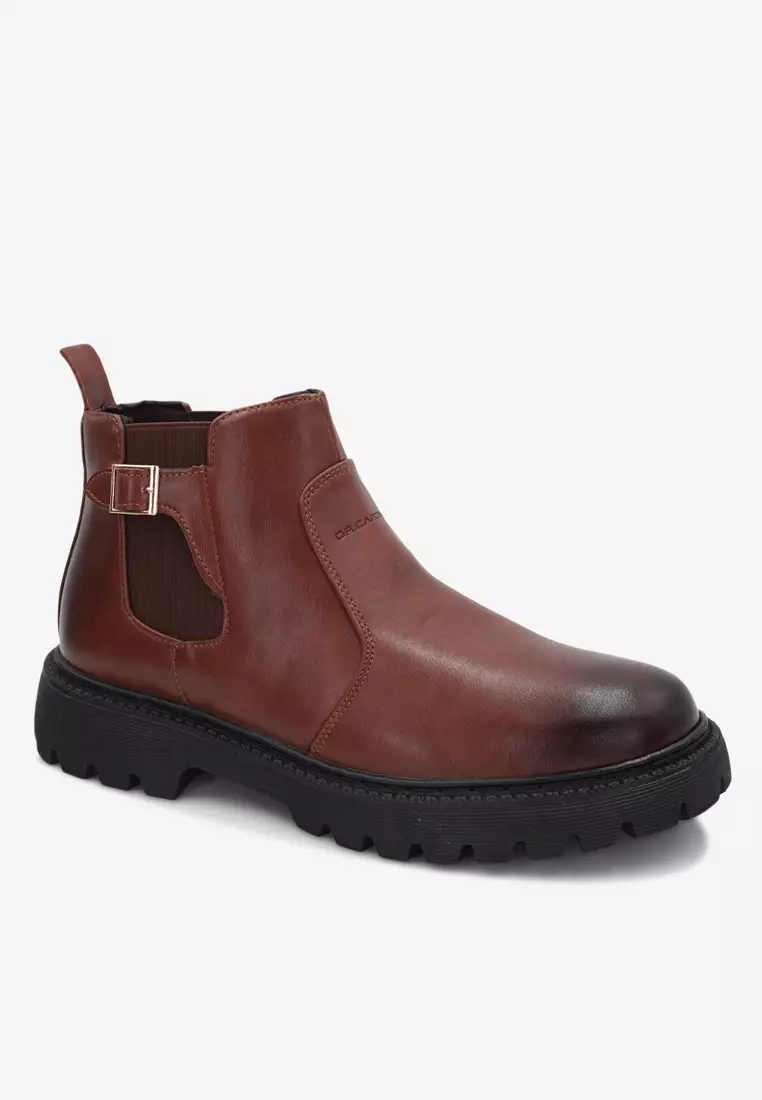 Dr Cardin Men Pillow Foam Faux Leather  Chelsea Boot Shoe TBP-6855
