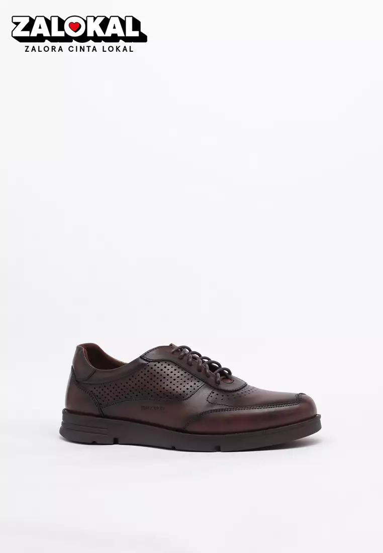 Buccheri Alfonso Lace Up Pria Cokelat Tua