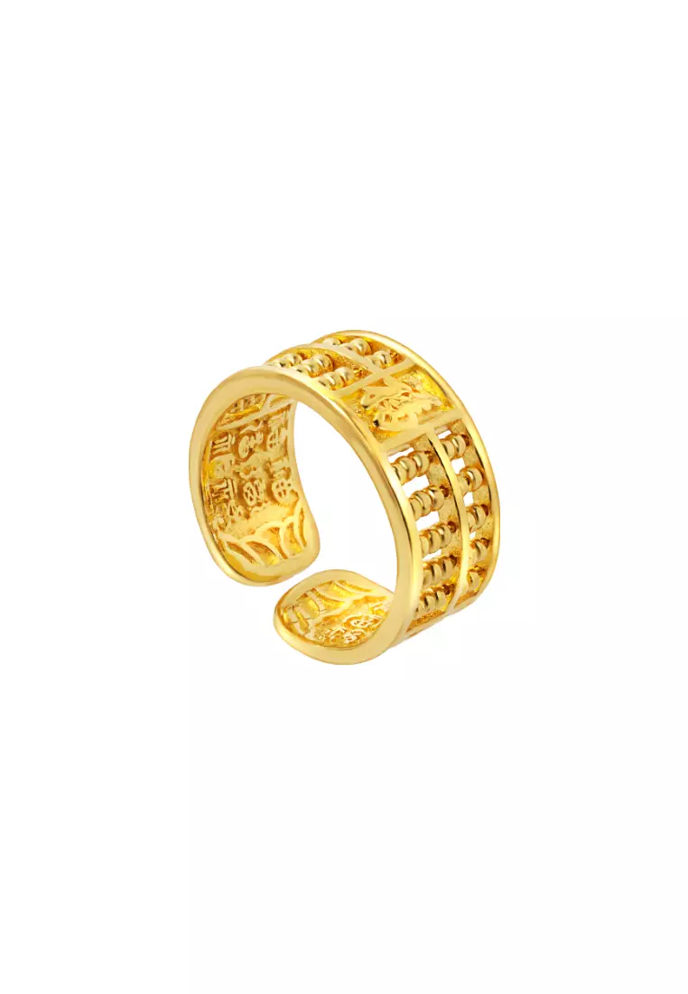 TOMEI【福旺财兴】Fortune Collection Abacus Men Ring, Yellow Gold 999