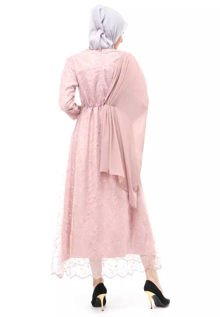 Anita Gaun Long Dress Wanita Fashionable Regular Fit