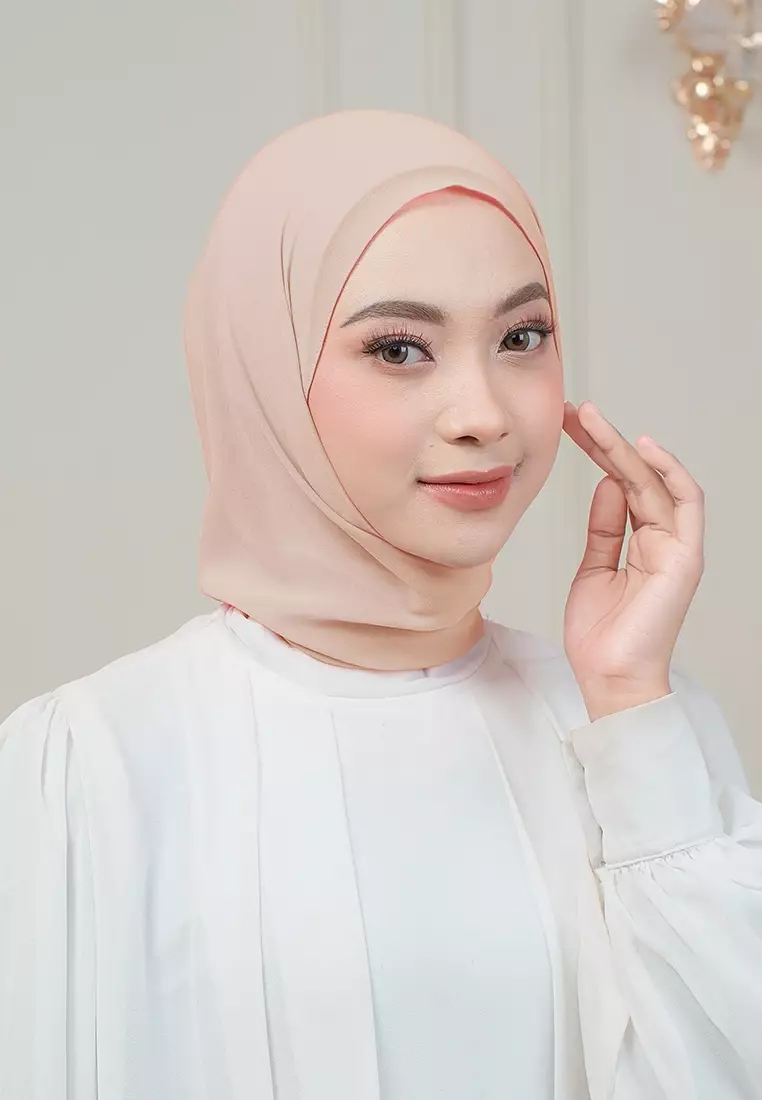HIJAB INSTAN MAGNET SYIFA - LIGHT PEACH