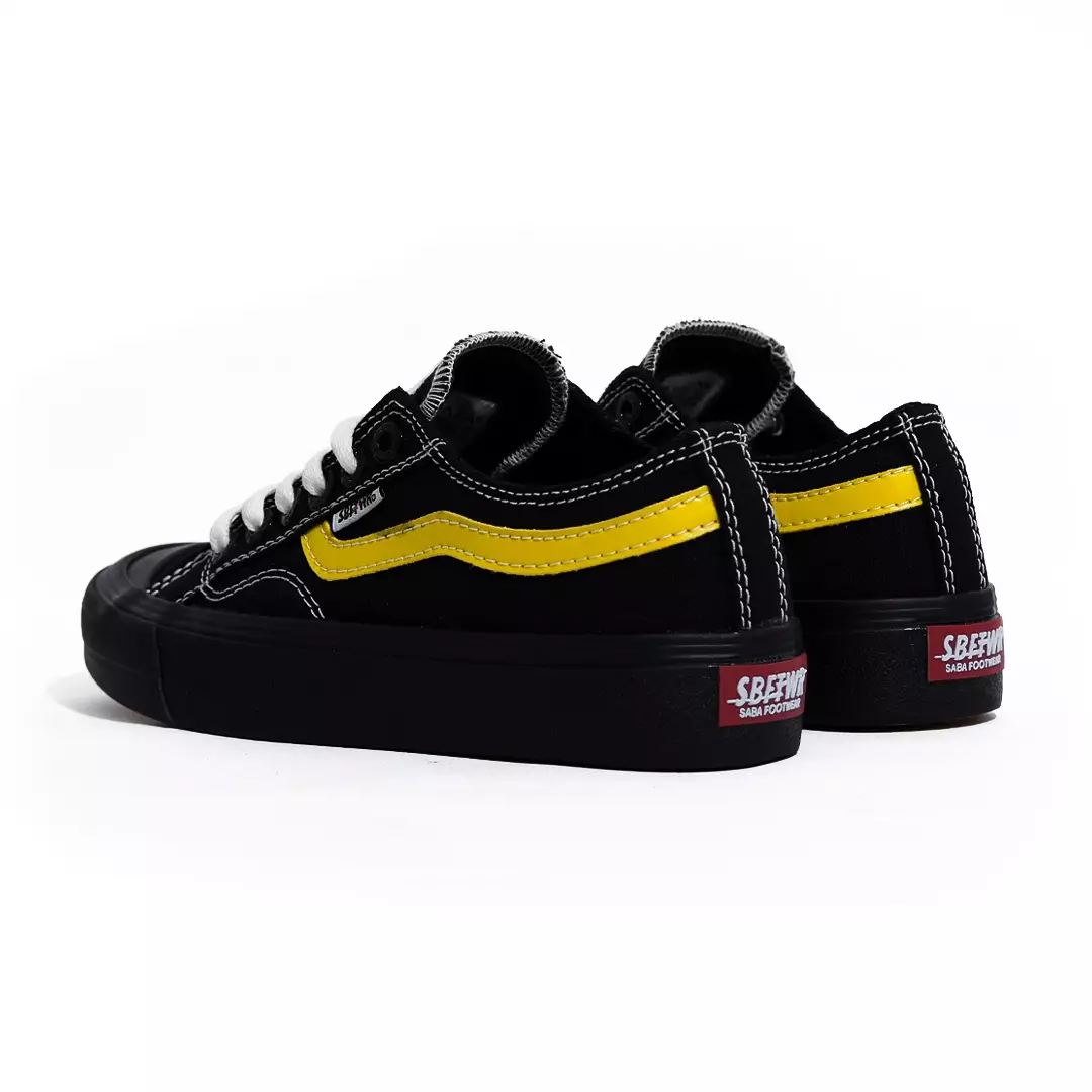 SABA Veloz Low Light Black Yellow - Sepatu Sneakers Casual Pria Wanita