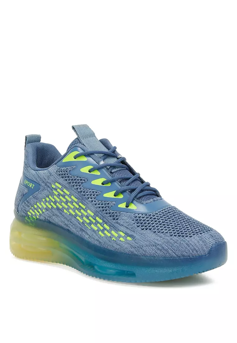 藍色 Flyknit 厚實防滑運動鞋