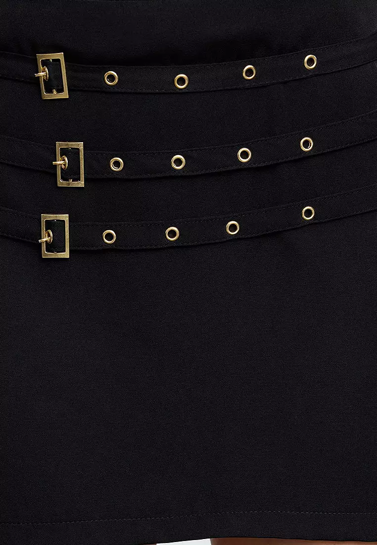 Straight Basic Mini Skirt