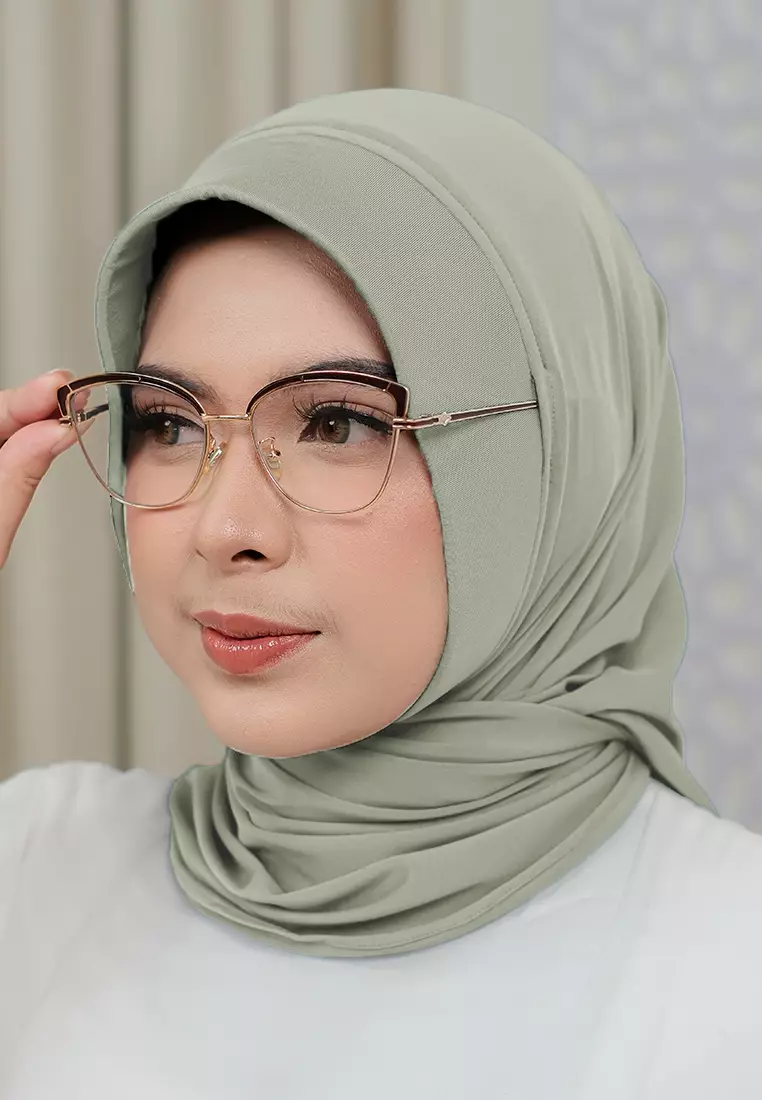 HIJAB INSTAN SOFTPAD AMEENA - OLIVE