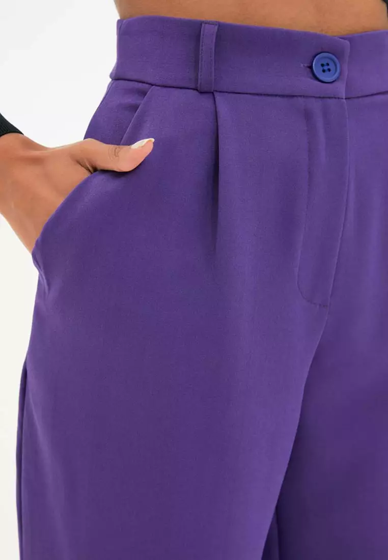 Wide Leg Woven Trousers