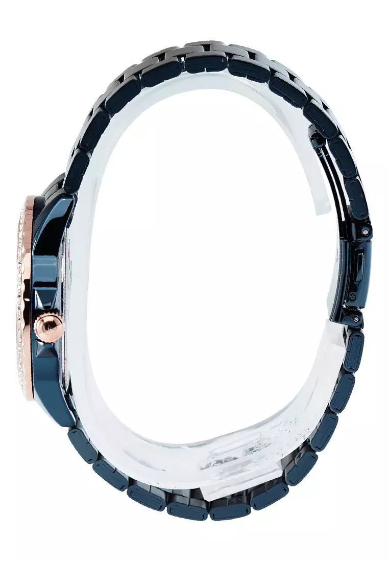 Alexandre Christie - Jam Tangan Wanita - Rosegold Blue - Stainless Steel - 2A30 BFBURMU
