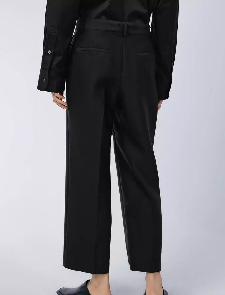 Straight Cut Ankle-Length Pants