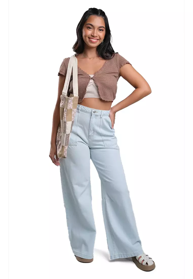 High Rise Super Wide Denim Jeans