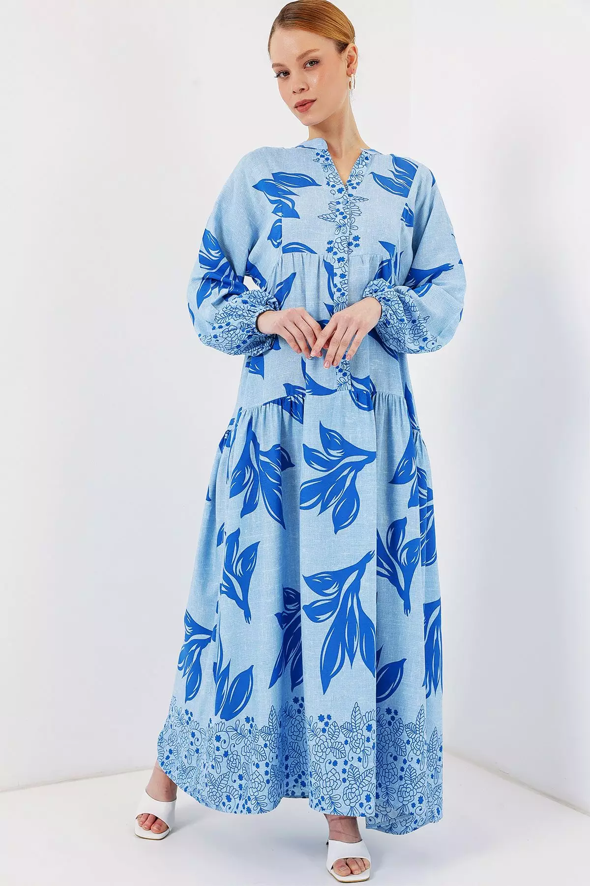 Patterned Modest Dress