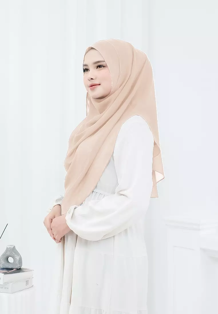 HIJAB INSTAN ZHAZA - PEACH CREAM