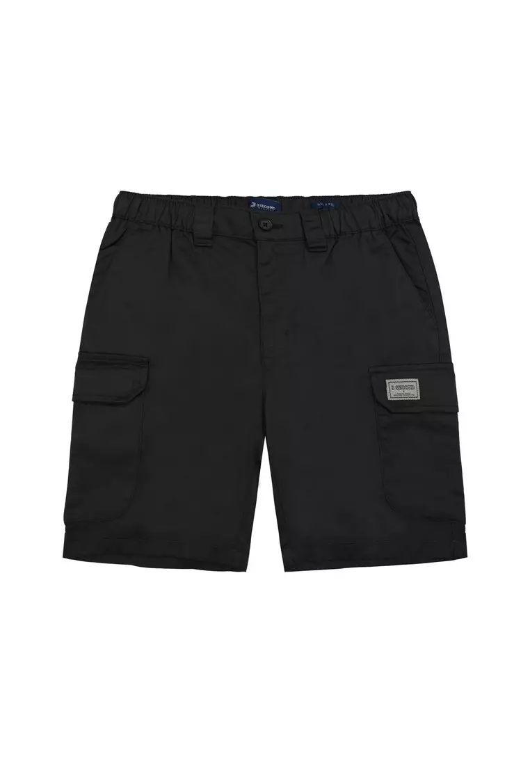 3Second Men's Short Cargo Pants Relaxed Fit Cotton Twill North C010225
