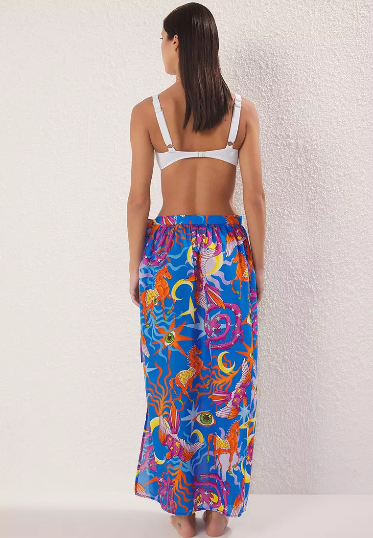 Mix Patterned Maxi Woven 100% Cotton Beach Pareo TBESS25PR00012
