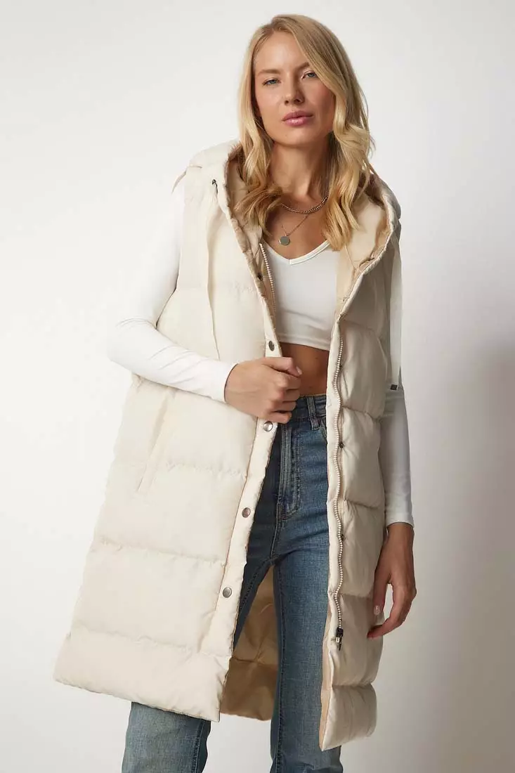 Hooded Long Inflatable Vest