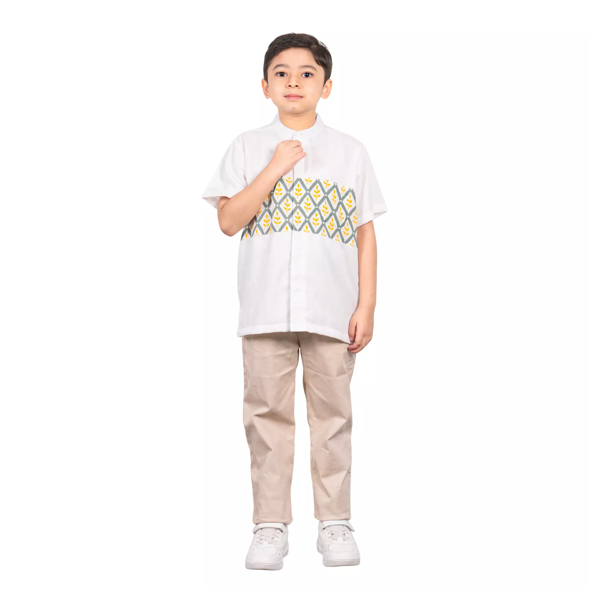 Kemeja Batik Anak Laki-laki - Bhatara Batik Devon - Atasan Kemeja Batik Modern Lengan Pendek