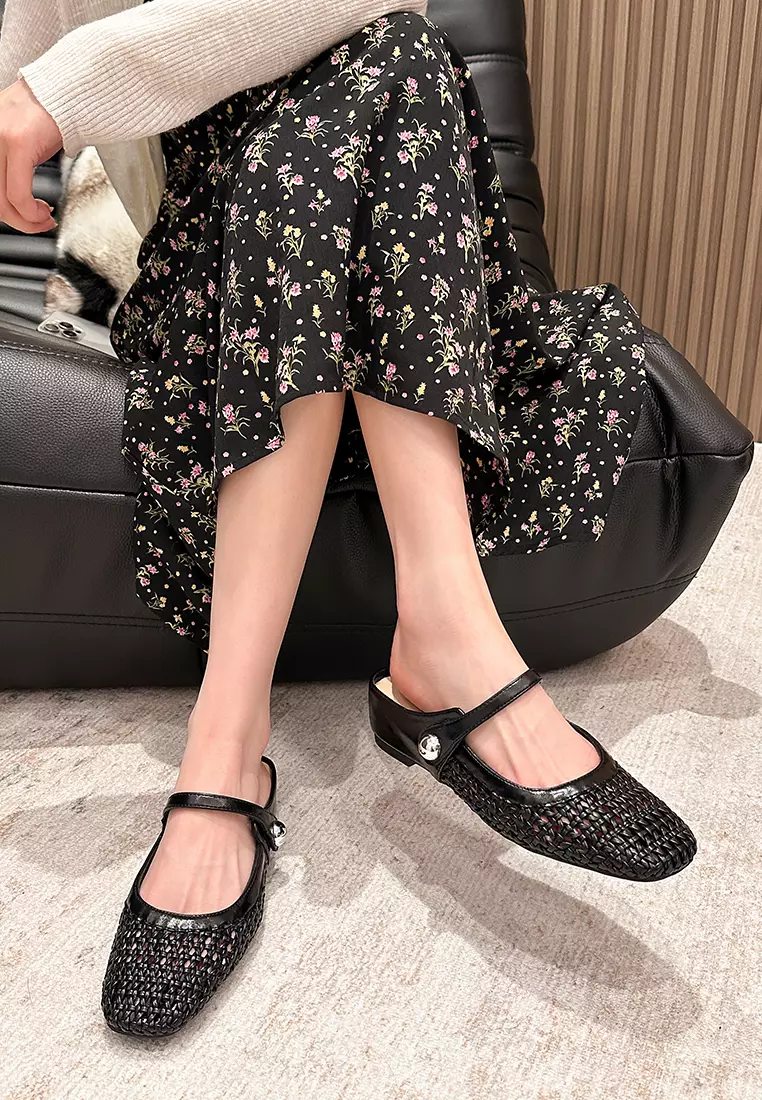 Mesh Hollow Strap Slip-Ons GH796-19