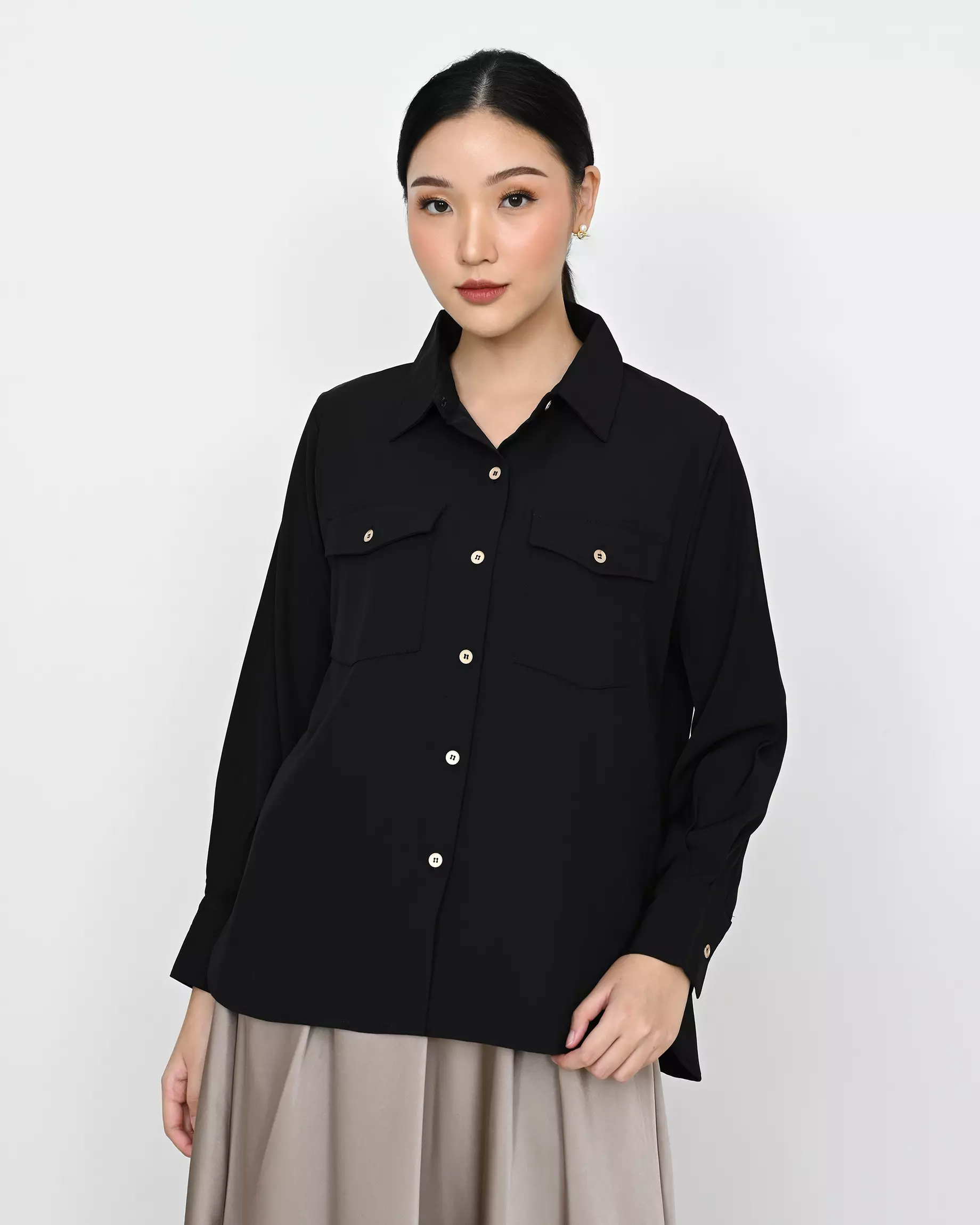Geulis.id BINARA SHIRT - Black