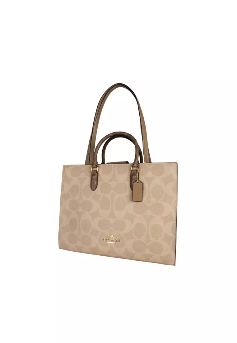 Maggie Tote Bag In Blocked Signature Canvas CY677