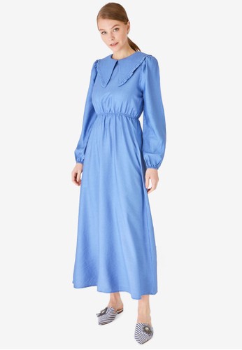 Trendyol blue Collar Dress D44DDAAAB1921AGS_1