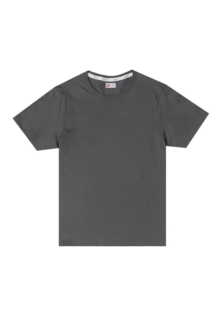 Mens Grey Round Neck T-Shirt