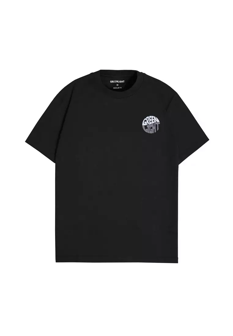 Greenlight Men's T-Shirt Short Sleeve Regular Fit Cotton Logo Script Adhara 201124