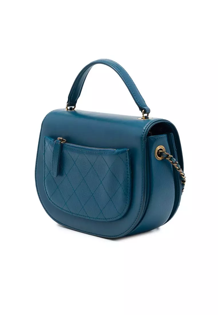 Pre-Loved Chanel Small Shiny Calfskin And Quilted Goatskin Coco Curve Flap