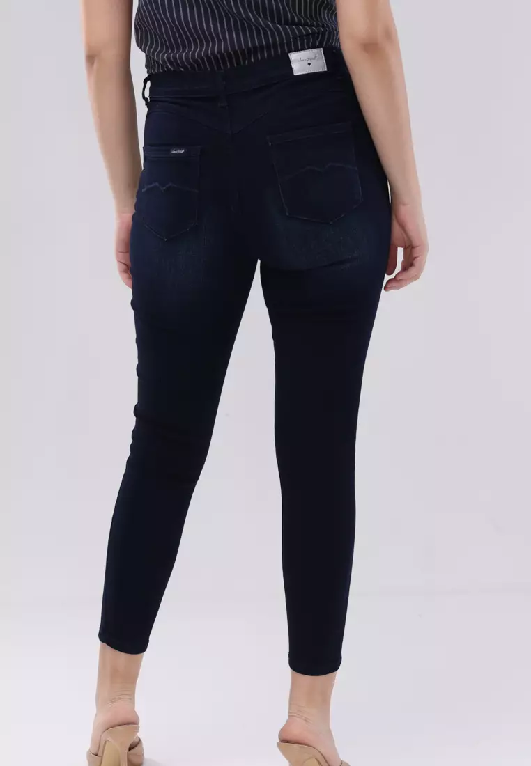 Denim Long Pants Mid Rise Slim Fit