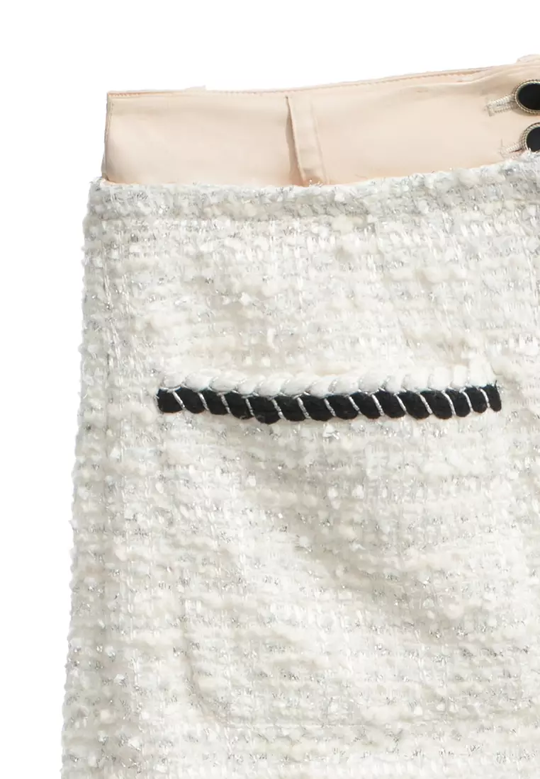 Patch Pockets Tweed Shorts