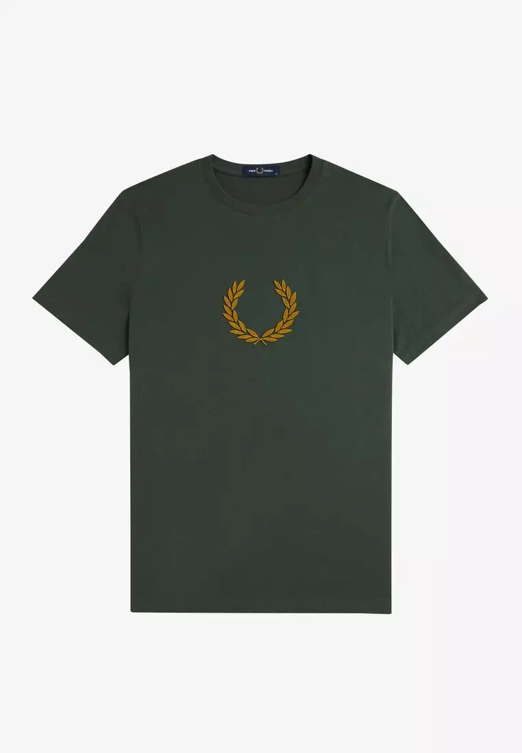 Buy Fred Perry Fred Perry M8587 Textured Laurel Wreath T-Shirt