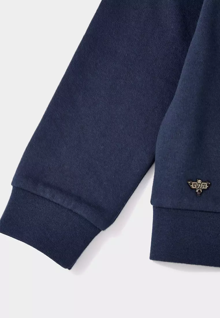 Merlin Navy tiger print sweatshirt
