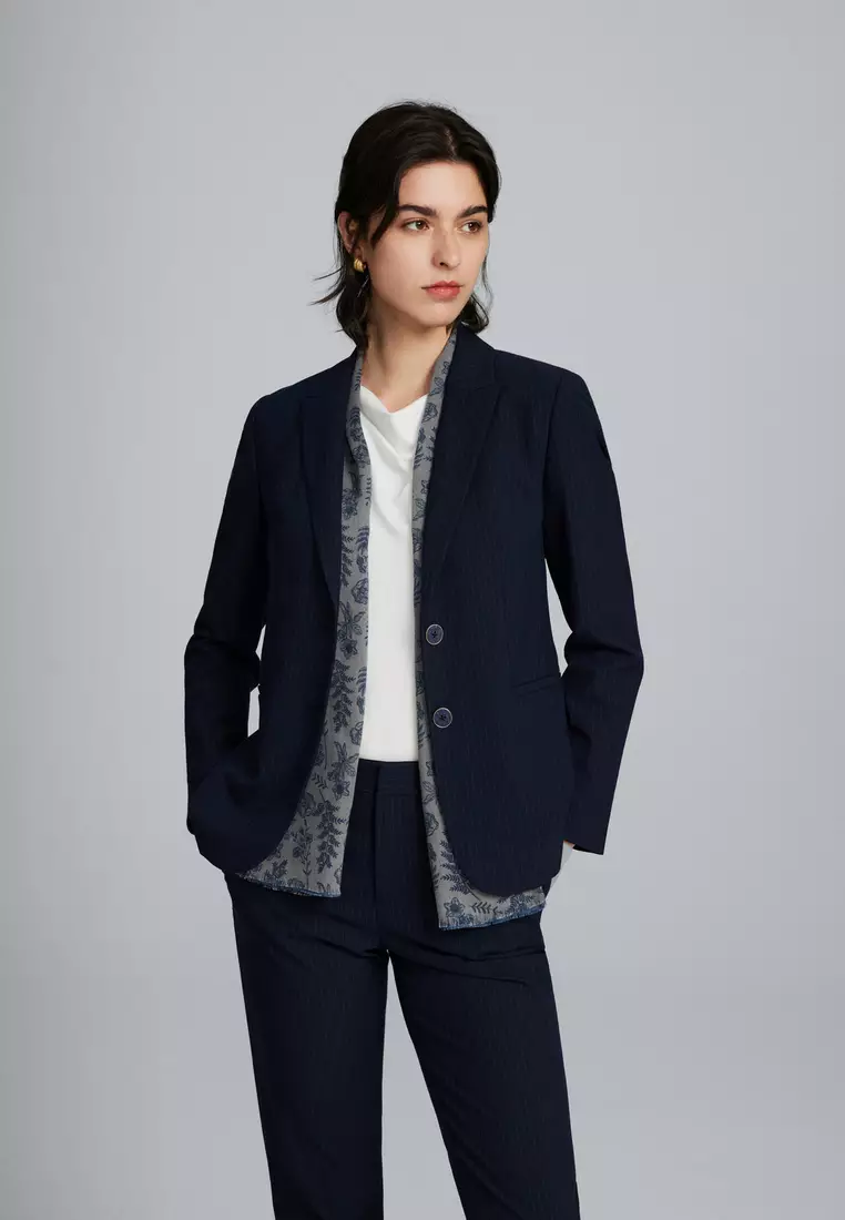 Long Sleeve Easy Fit Suit Blazer