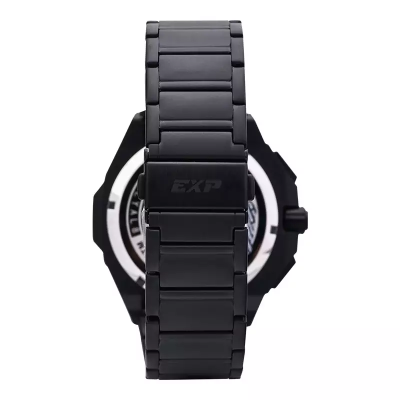 Jam Tangan Pria Expedition Chronograph E 6824 MC BIPBA Men Black Dial Black Stainless Steel Strap + Extra Strap