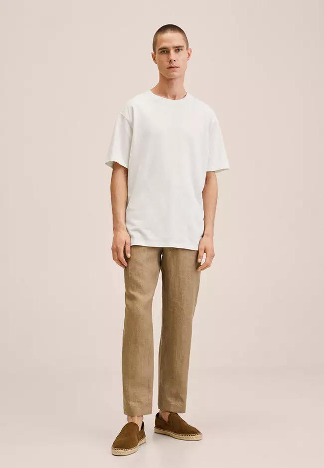 Cotton Linen-Blend T-Shirt