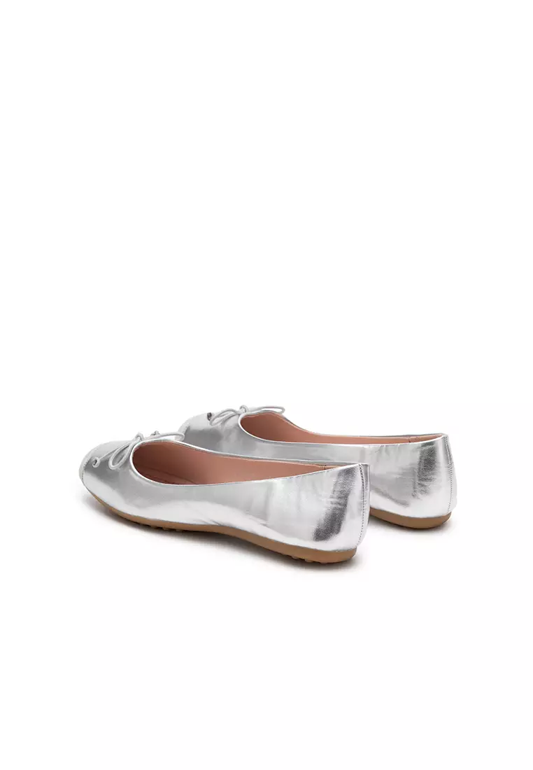 DUO TONE SQUARE TOE FLAT BALLERINA