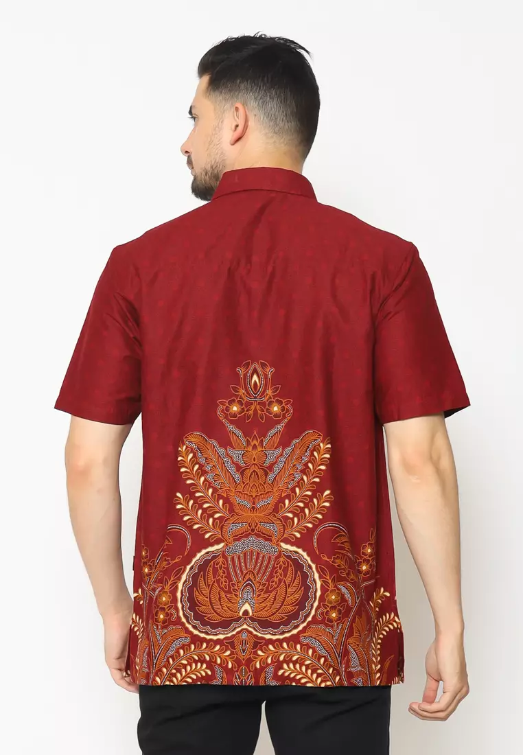 Hadinata Batik Pria Kemeja Pendek Lateef Laila