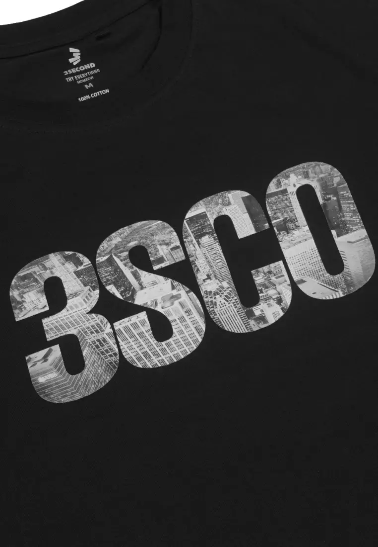 Jual 3SECOND 3Second Men's T-Shirt Short Sleeve Cotton Logo Script OL ...