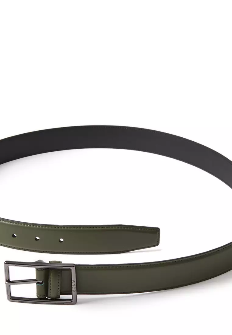 Burnt Green Colt Non-Reversible Leather Belt